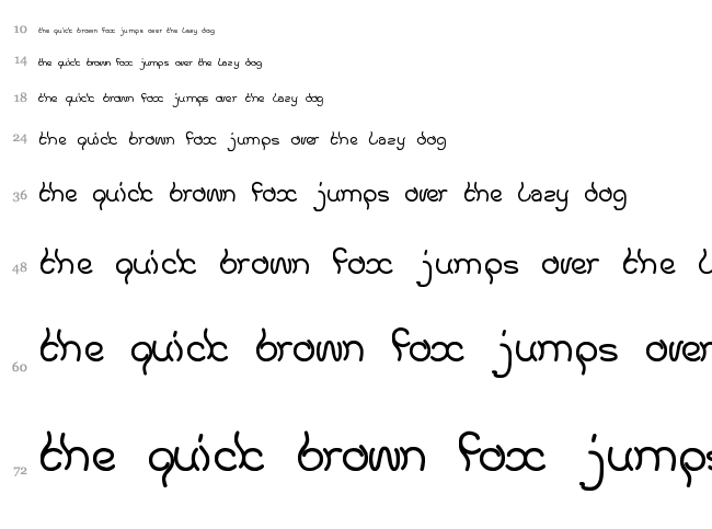 Keep quite and simple font waterfall